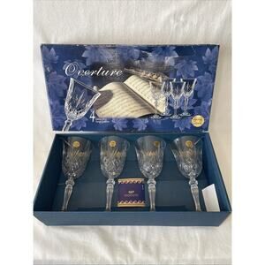 Capri Overture Crystal #3 Italian Wine Glasses Set Of Four 7 oz